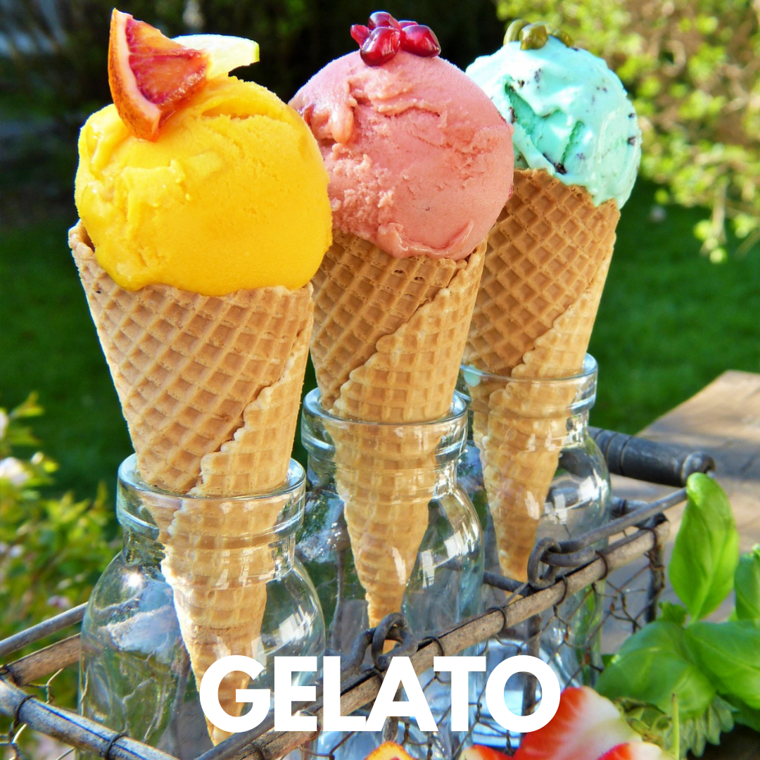 Italian gelato flavours