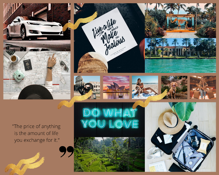 create a vision board for ultimate source of inspiration and motivation